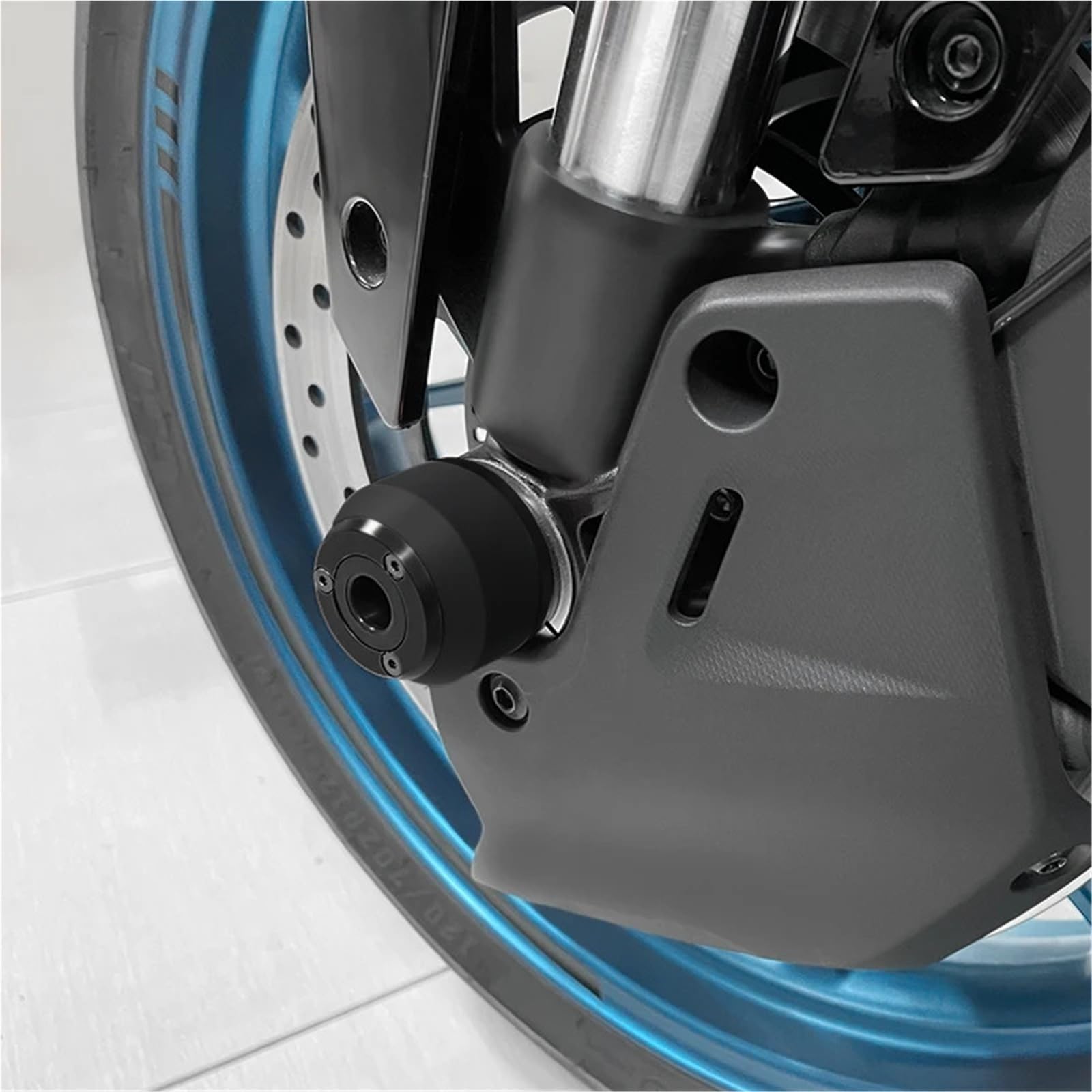 Pasuje do TMAX560 TECH MAX Crash Sliders Osłona koła Ochrona przed upadkiem | 2020-2025 2026 tylna oś motocykla widelec suwaki Crash ochraniacz koła zabezpieczenie przed upadkiem(Rear Blue)