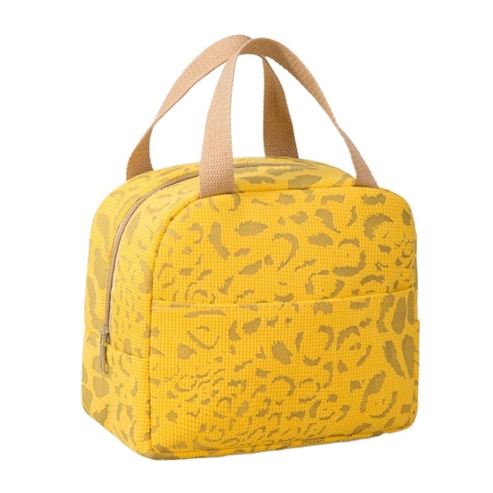 3-częściowy wzór torby Bento, gruba izolacja, wodoodporny, lekki lunchbox ，Torba kempingowa(Yellow)