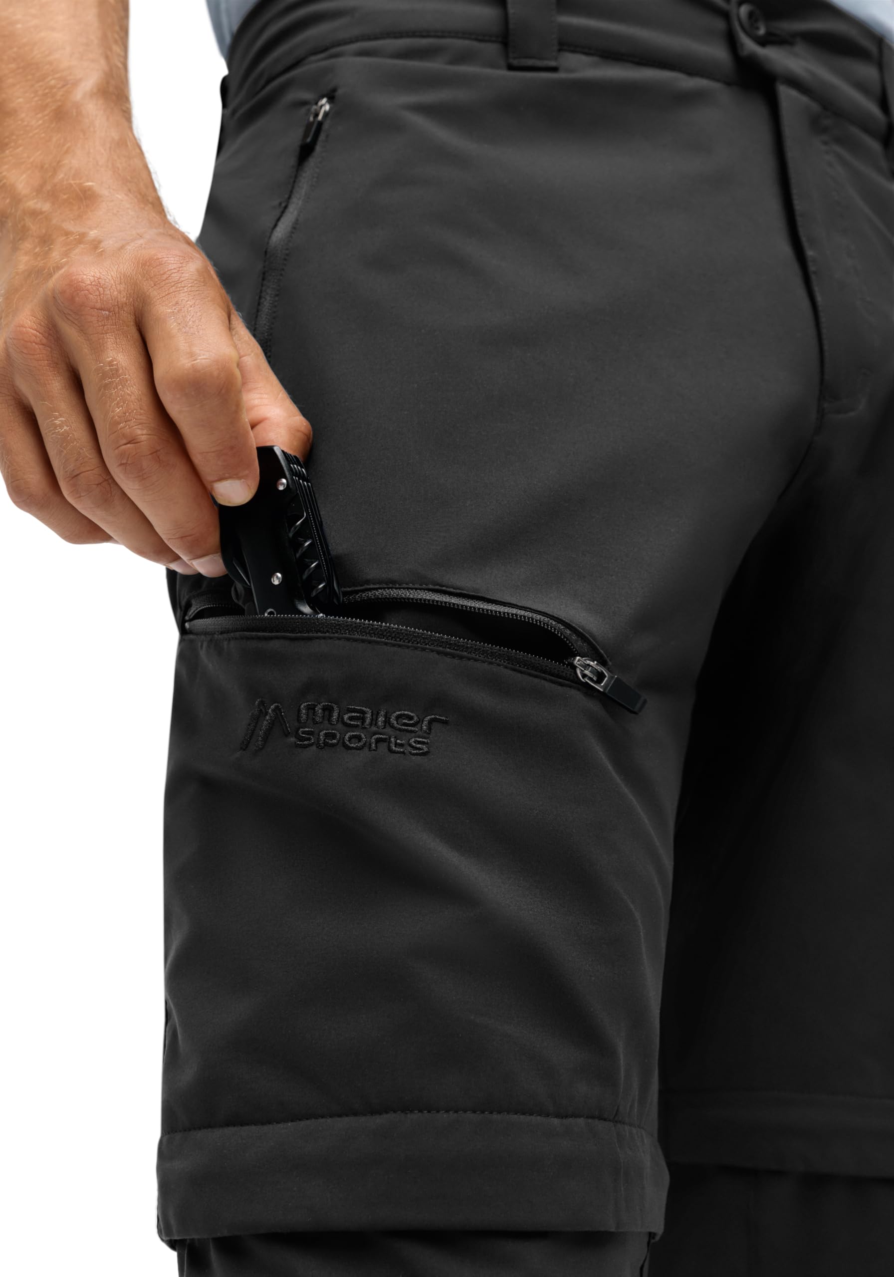 Maier Sports Tajo Zip Loop, męskie spodnie trekkingowe, wodoodporne spodnie outdoorowe do trekkingu i wędrówek, praktyczna funkcja Zipp-Off, bez PFC, mSTRETCH Pro 2 & Dryprotec