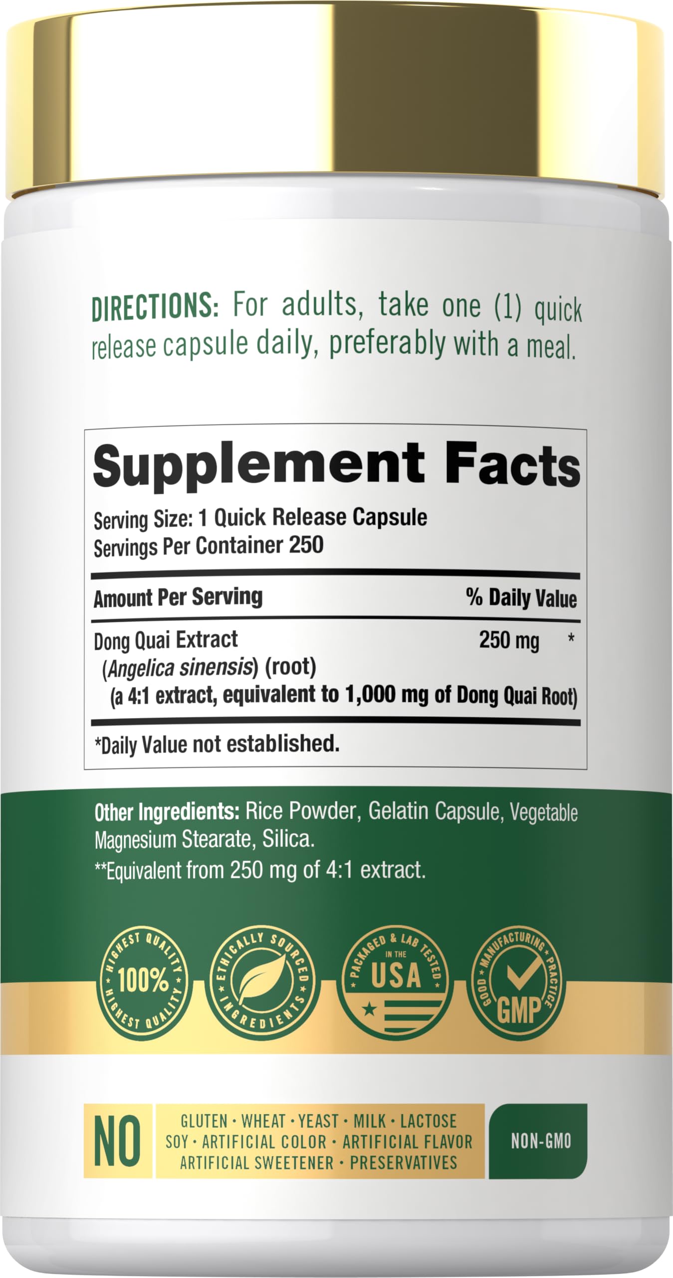 Carlyle Dong Quai Capsules | 250 Count | Traditional Herb — Amazon image 2