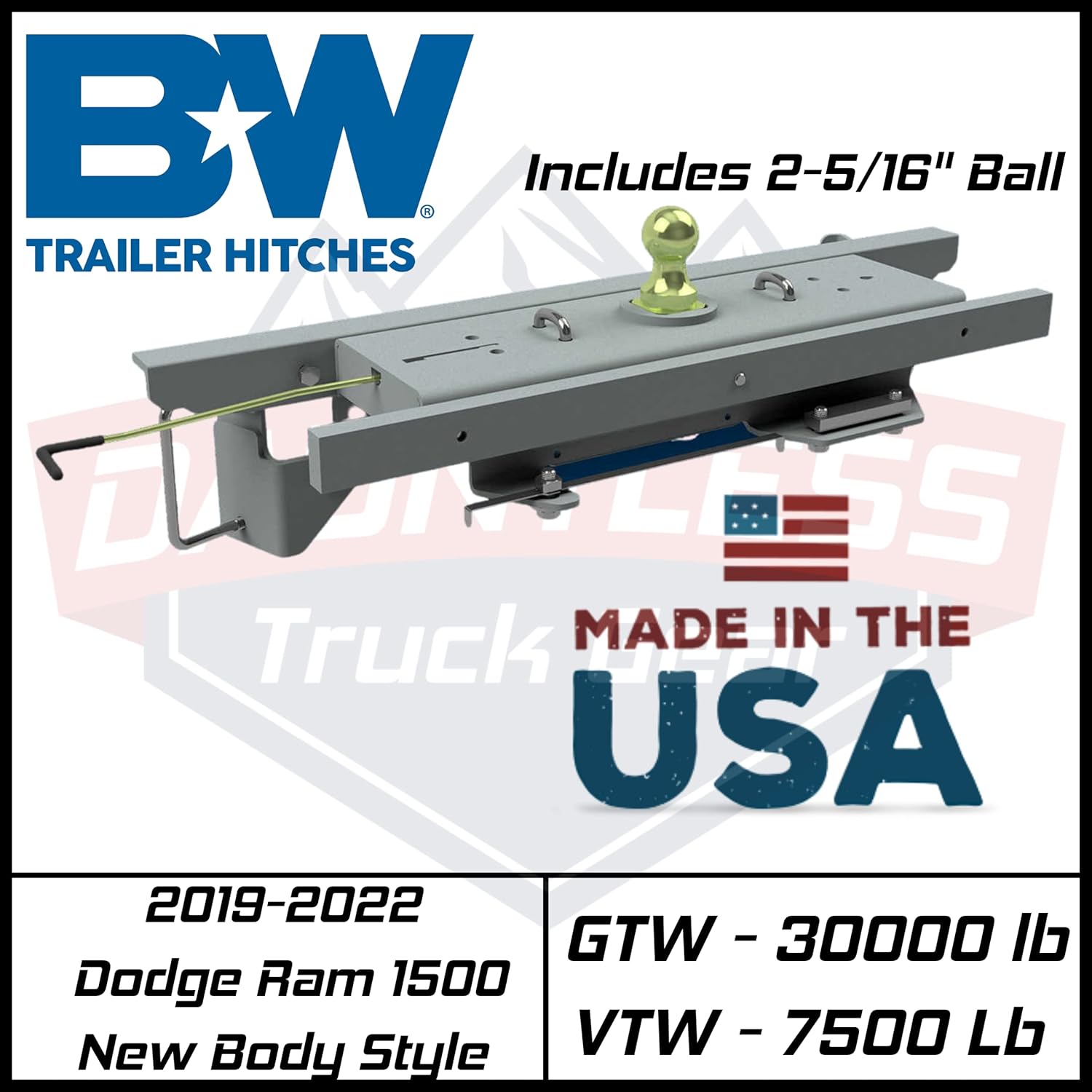 B&W Trailer Hitches Turnoverball Gooseneck Hitch GNRK1319