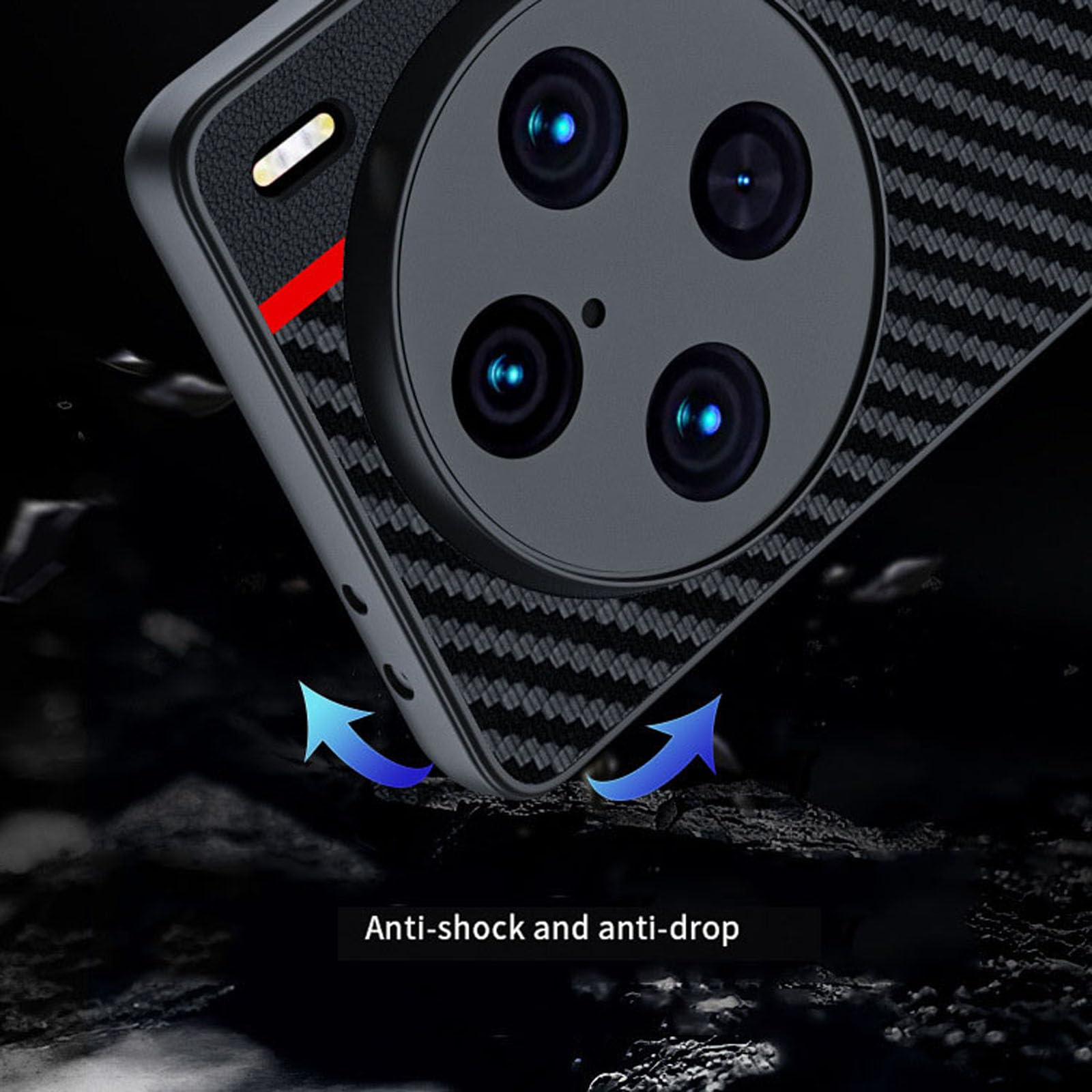 Amazon | Vivo X100 Ultra用レザーケース、カーボンファイバー