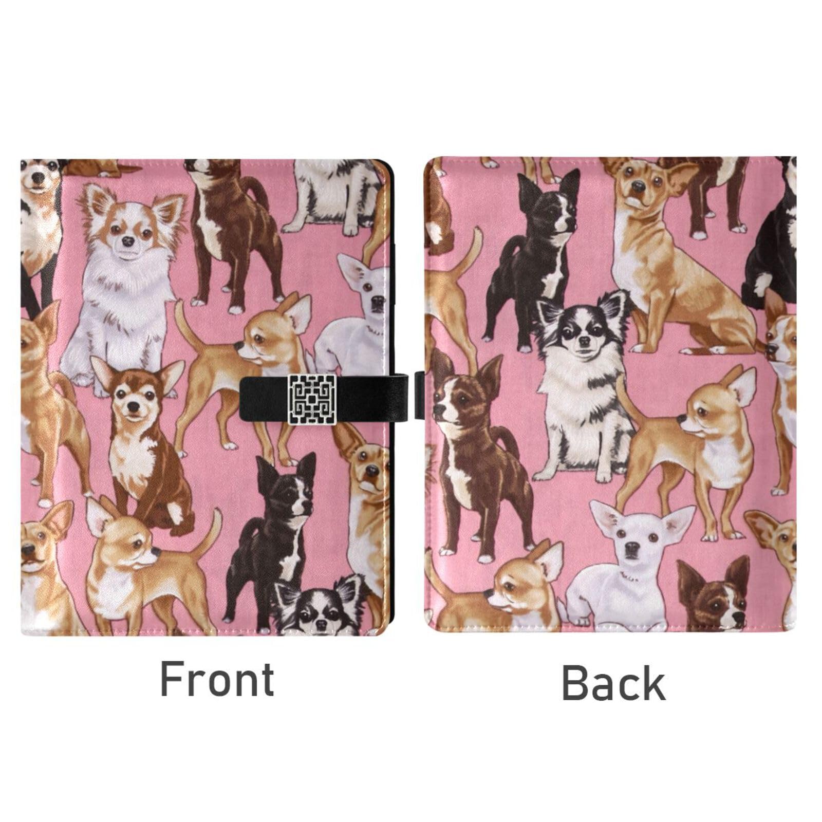 Amazon.co.jp: システム手帳 チワワ 犬柄 かわいい ピンクの背景 A5 