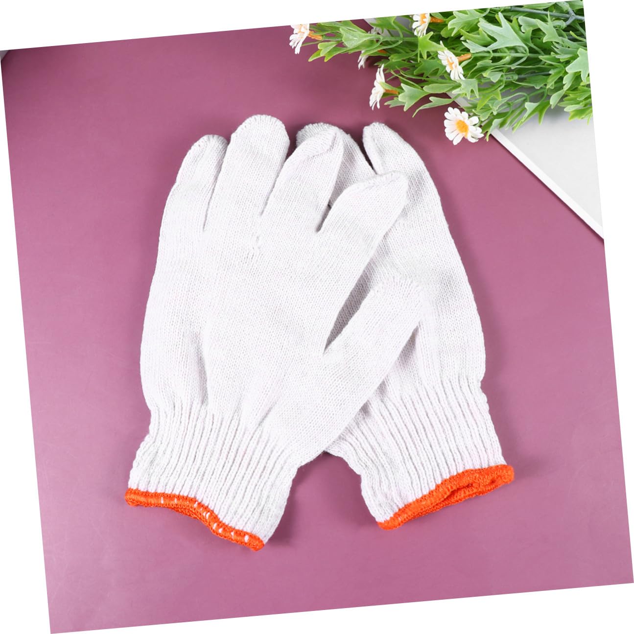 Moufles de Travail en Coton Blanc Antidérapants Protection Travail Lot de 24 Paires en Fil de Coton et Nylon Confort et Résistance