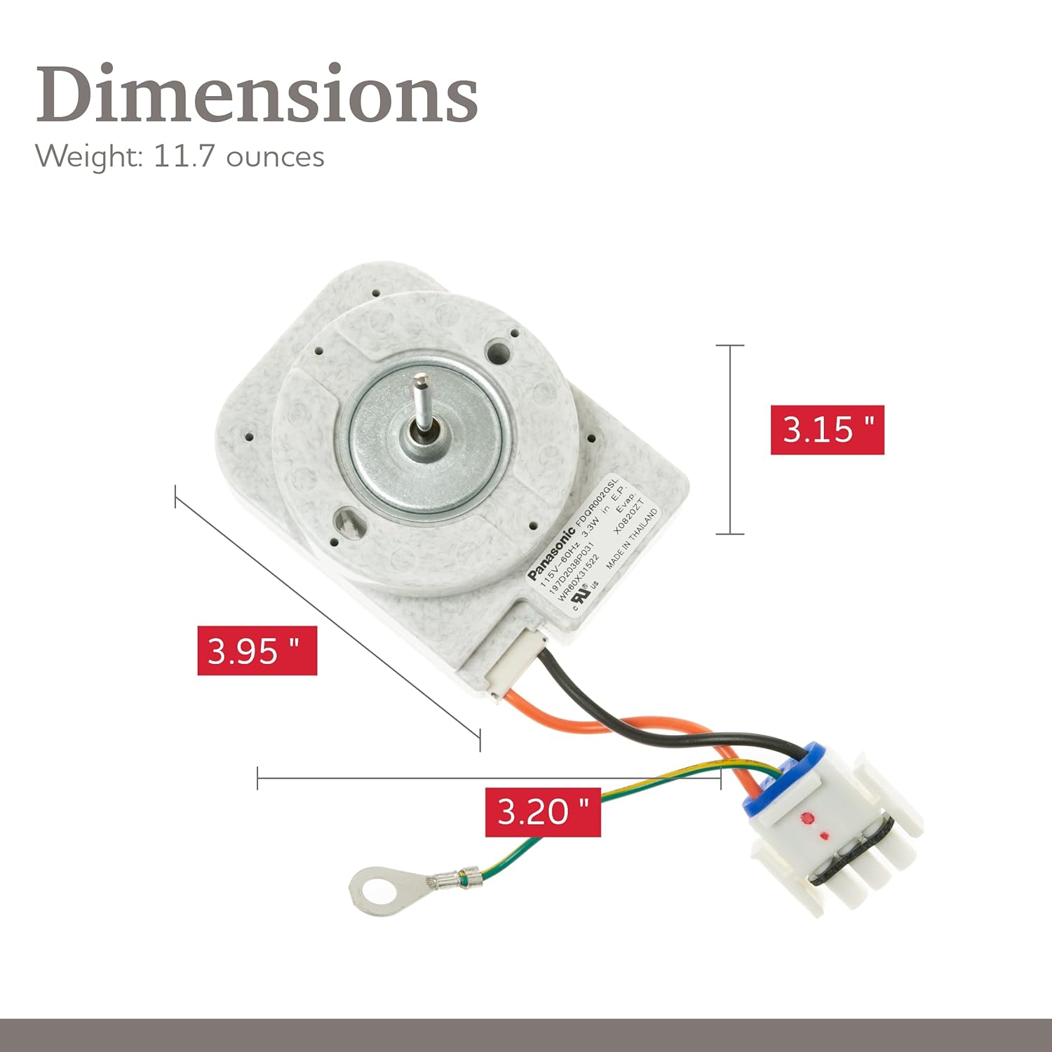 Replacement for GE Refrigerator Evaporator Fan Motor - WR60X31522, PS12741350, AP6977246, 4959523, SM10141 : Appliances