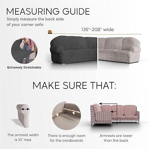 Miniatura 3 de PAULATO BY GA.I.CO. Funda para sillón, sofá, desmontable, para muebles, elástica, de doble vista, colección Microfibra