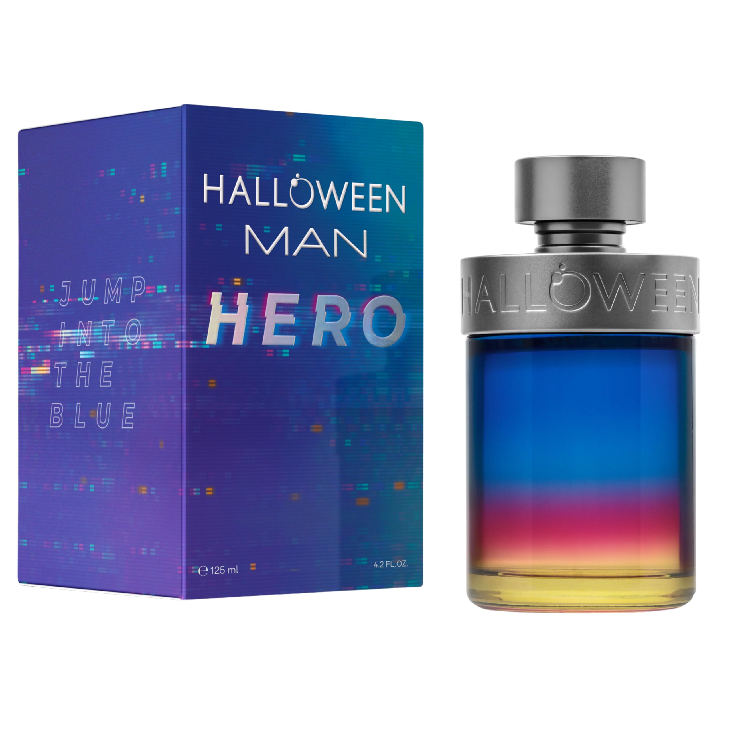 Halloween Man Hero Eau de Toilette for Men. Woody, Aquatic Long Lasting Fragrance with Notes of Lemon, Lavandin and Cashmeran, 4.2 Oz