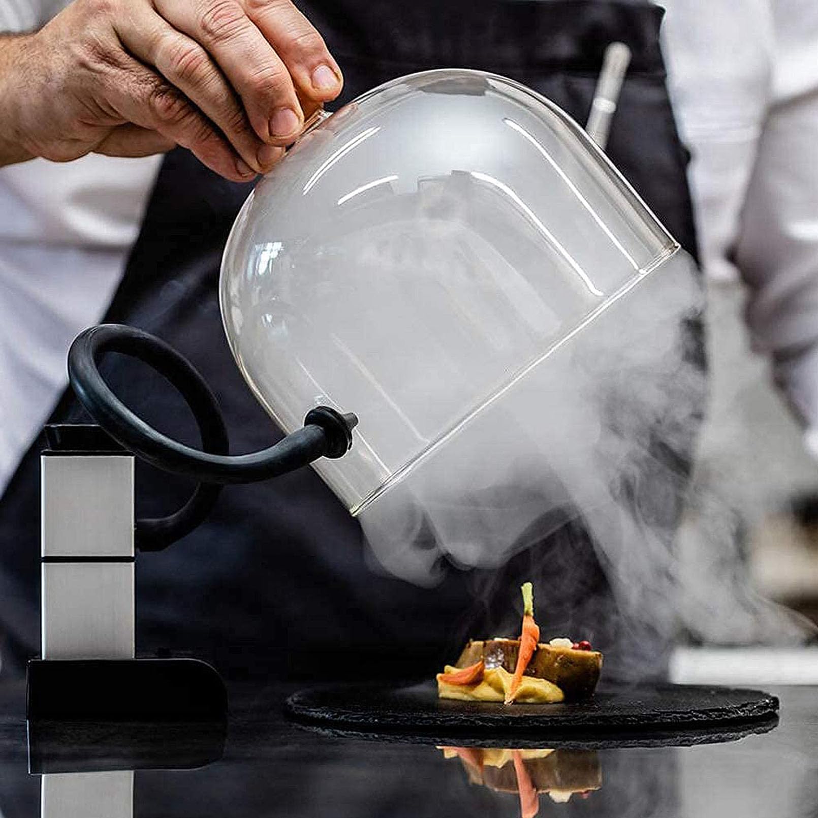 Cocktail Smoker Mini Infusor de Humo para Carne, Comida,Bebidas, Barbacoa Pistola Ahumadora Portátil de Mano para Interior Frío con Tapa de Taza