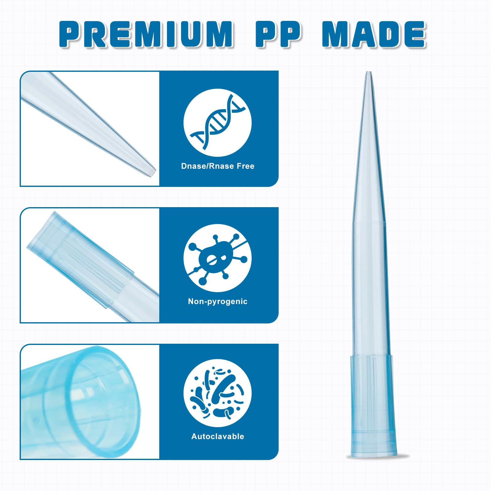 100/Rack, 60 Rack 1000μl pipettenspitzen, pipettenspitzenbox, labor pipettenspitzen, universal pipettenspitzen mit aufbewahrungsbox, sterile pipettenspitzen ohne filter für labore und chemie (1000μl)