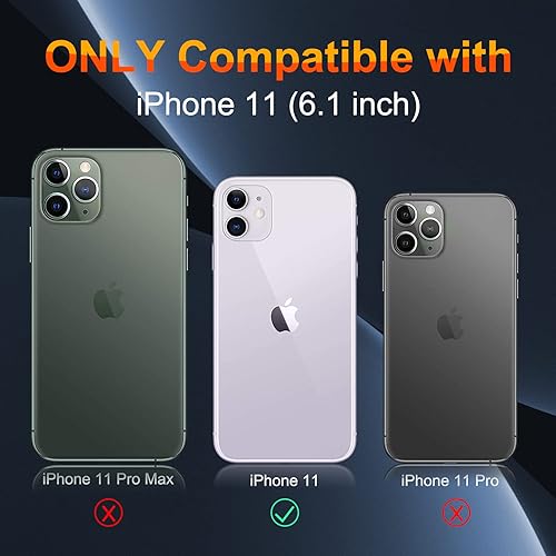 Miniatura 2 de Funda para iPhone 11, compatible con Magsafe Anti-amarillamiento con protector de pantalla, delgada funda delgada de 10 pies a prueba de golpes de