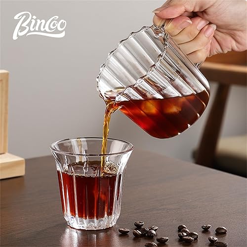 Miniatura 8 de Bincoo Juego de cafetera para verter sobre jarra de vidrio de color degradado, 20 onzas, kit de cafetera de vidrio de borosilicato con filtro de