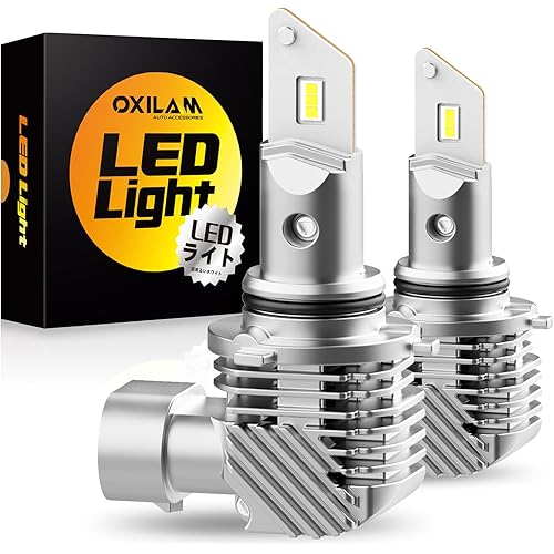 OXILAM Mini Size 9005/HB3 LED Bulbs, Wireless 6000K White Super Bright CSP Chips LED Conversion Kit, Fanless Replacement Bulb, Pack of 2