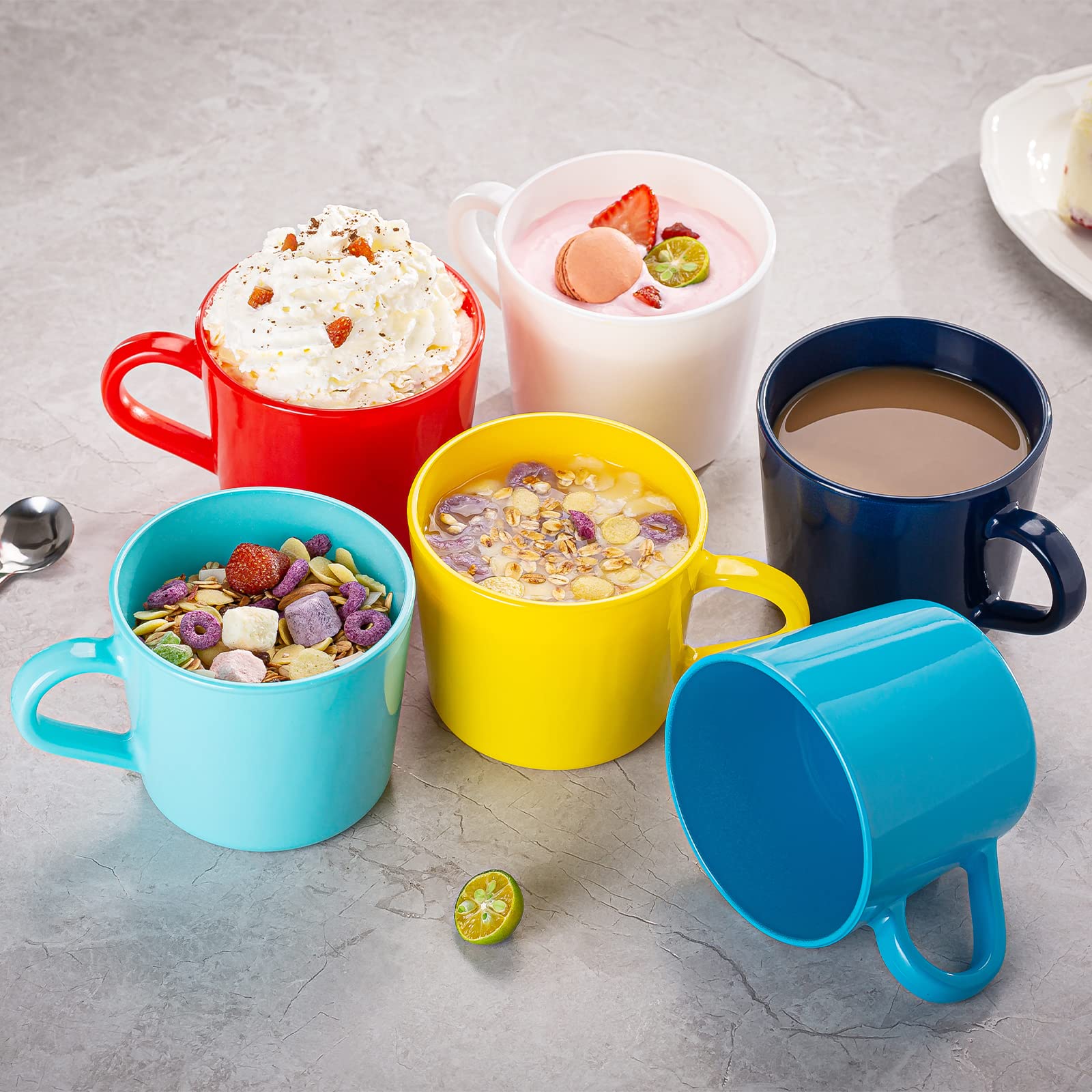 Amazon.com: Claplante Jumbo Coffee Mugs Set of 6, 14 oz Large