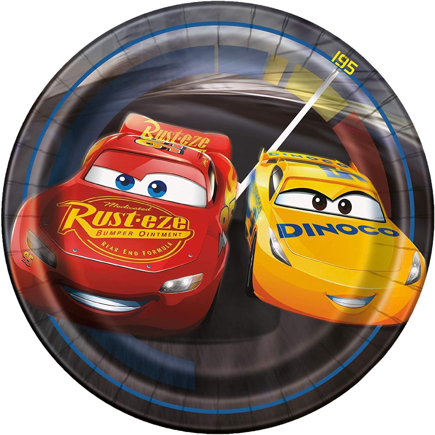 Disney Cars 3 Birthday Party Supplies Pack Including Cake & Lunch Plates, Cutlery, Cups, Napkins (8 Guests)…