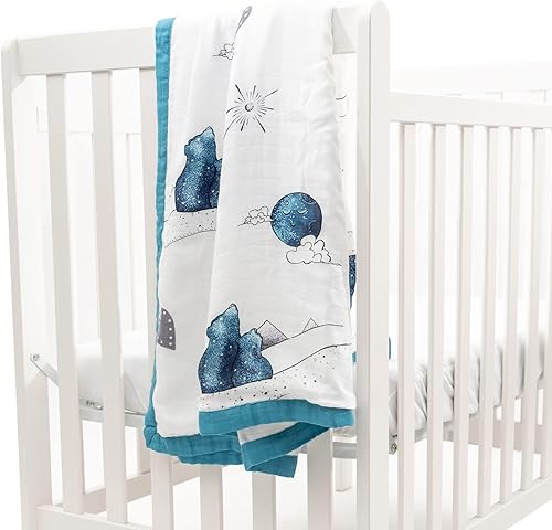 Miniatura 29 de JumpOff Jo - Manta de muselina para bebé, 47 x 47 pulgadas - 70% rayón derivado de bambú y muselina 30% algodón, manta de recepción ligera, lavable