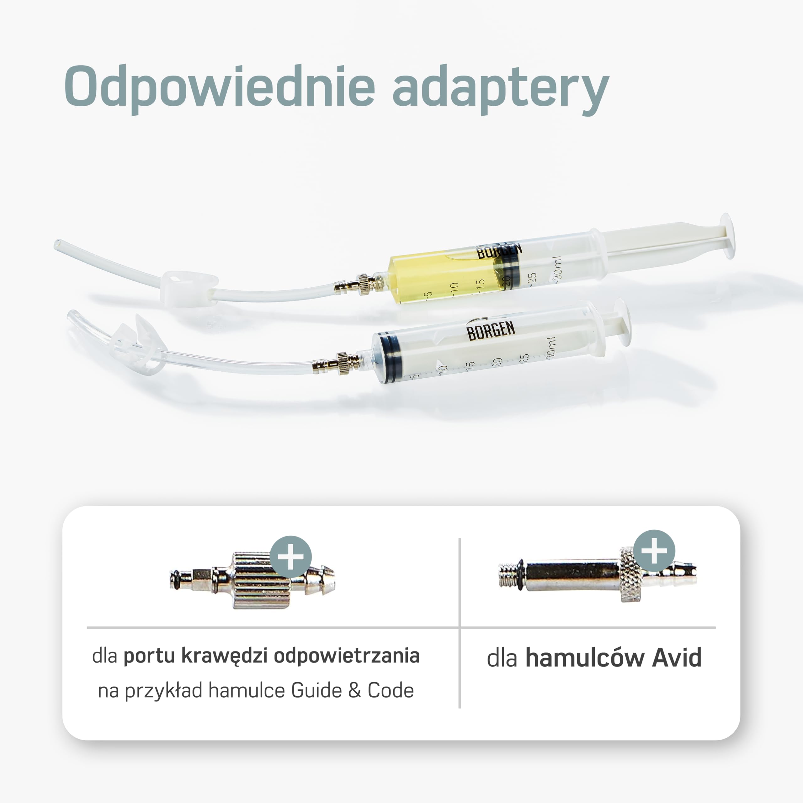 Borgen zestaw do odpowietrzania do Avid/Sram hydraulicznych hamulców tarczowych I zestaw do serwisowania hamulców I zestaw do odpowietrzania z instrukcją do perfekcyjnego odpowietrzania hamulców