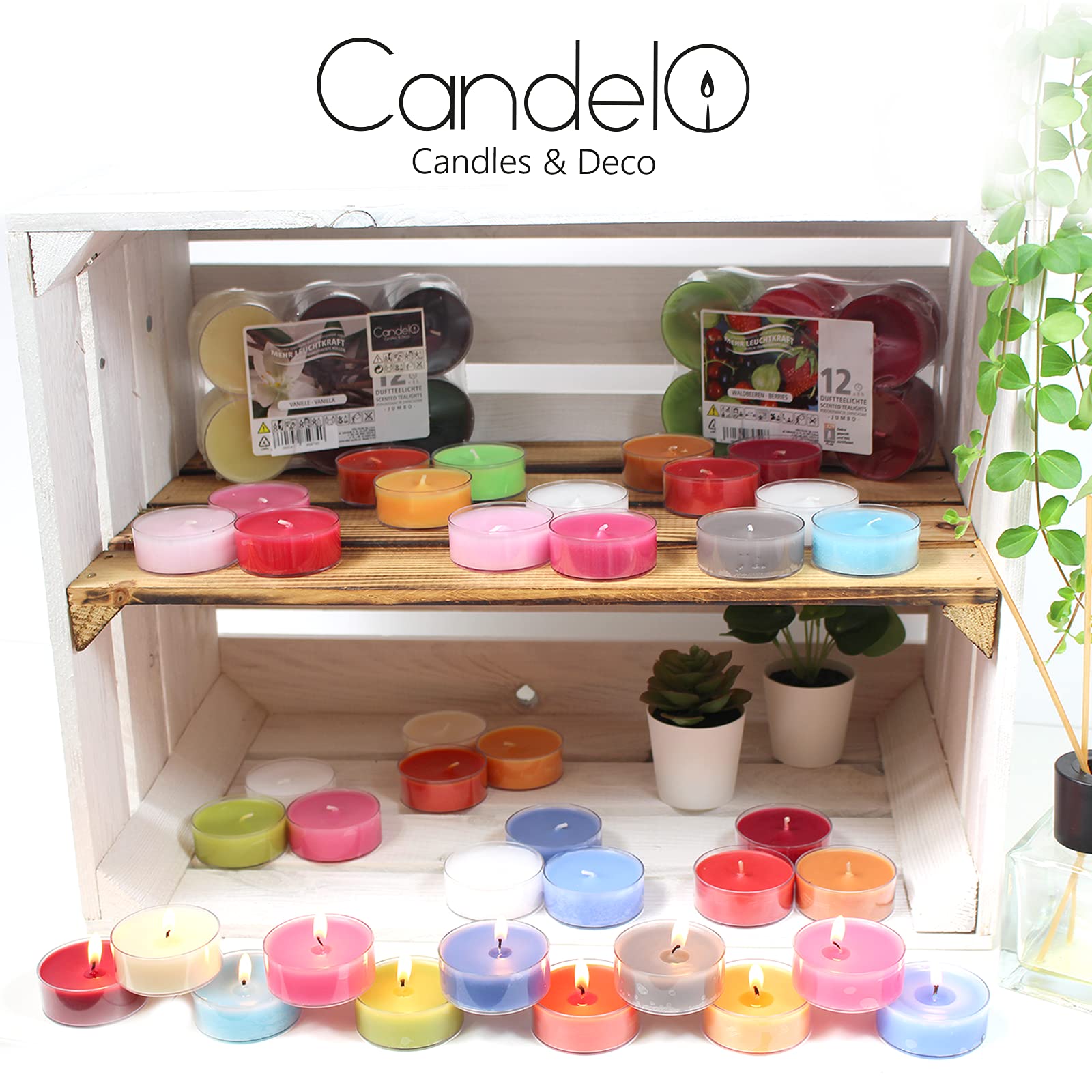 Candele Profumate CREMA VANIGLIA Grandi XXL 120 x 57 mm - Confezione da (A0Z