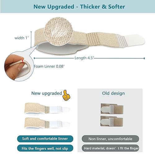 Miniatura 5 de 12 férulas de dedo de gatillo, soporte para dedos de mazo, dedos rizados, dedos rotos, correas de bucle para dedo medio, anillo, índice, dedo