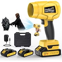 Handheld 21V Cordless Leaf Blower, 990000 RPM, 2 Pack 6.0Ah Batteries