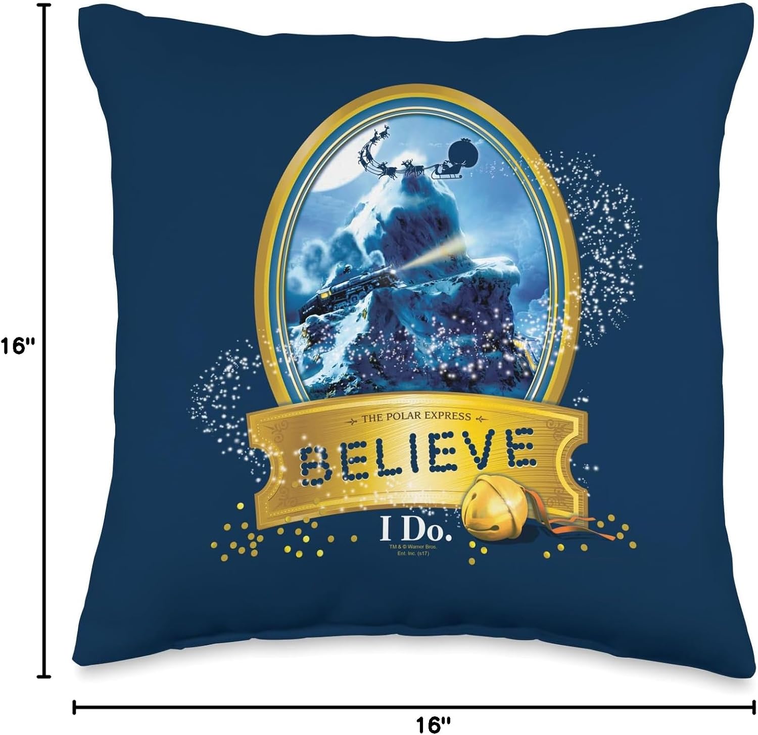 The Polar Express True Believer Throw Pillow