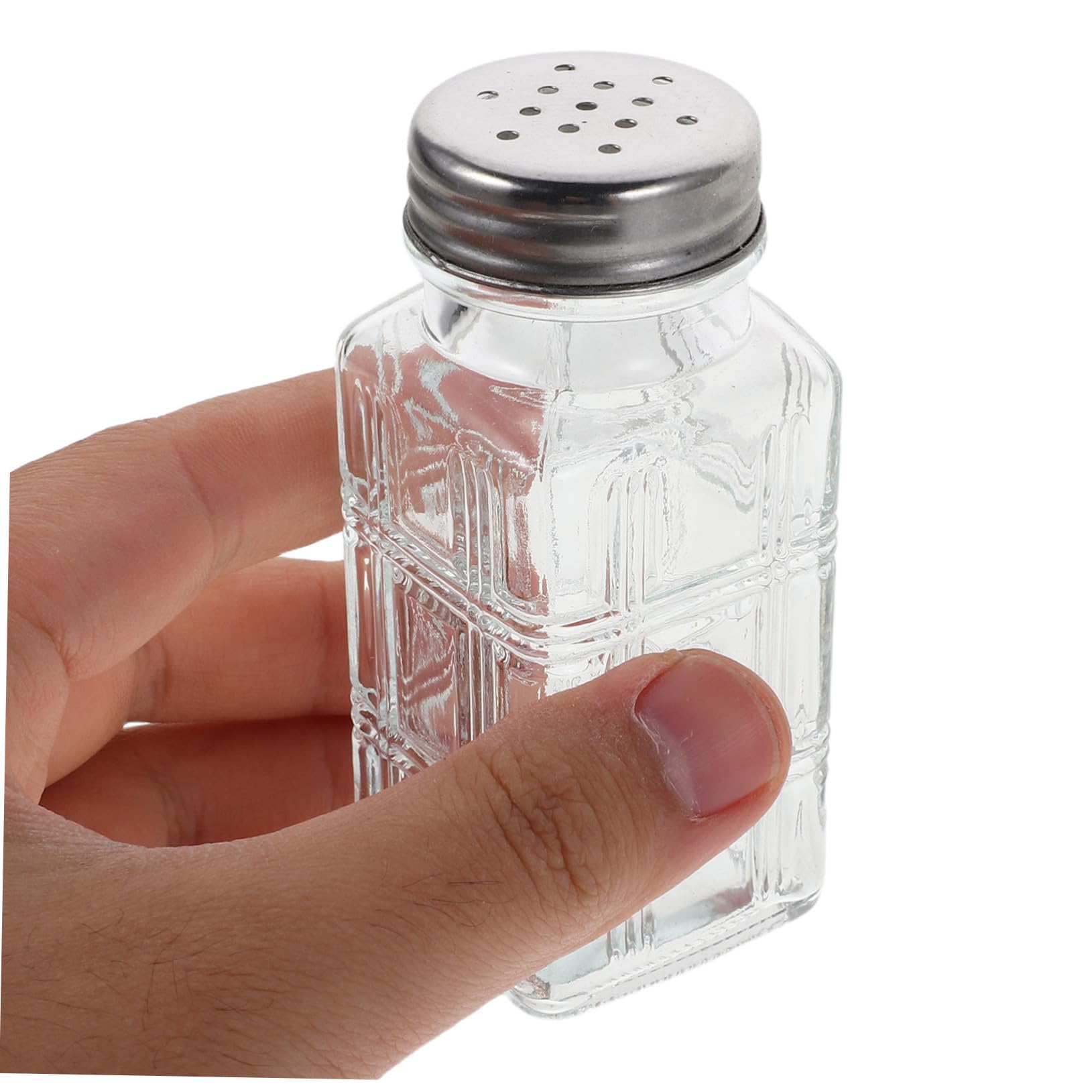 ULTECHNOVO 16stücke Transparente Quadratische Glas Gewürzflaschen mit Deckel Behälter für Gewürze Pfefferstreuer aus Glas für Küche Wiederverwendbar zur Gewürzaufbewahrung