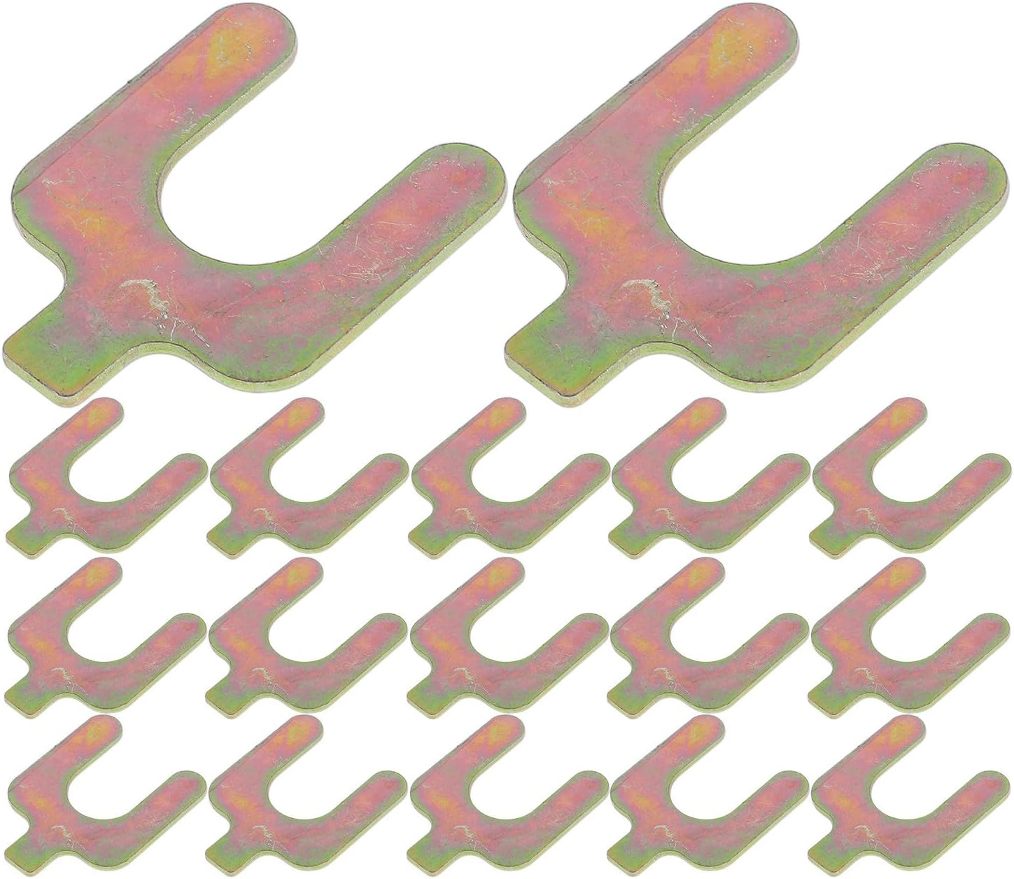 VALICLUD 50pcs U-Shaped Camber Adjustment Shims 1.5mm Thick Auto Alignment Inserts Wheel Alignment Tools for Vehicle Suspension and Steering Maintenance