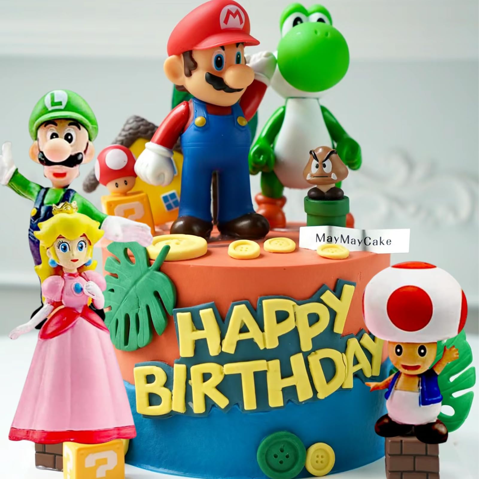 LGUZAKO Cartoon Cake Topper,Birthday Cake Topping, Cartoon Figures Birthday Cake Cupcake Decorations,Kids' Cupcake Toppers,Party Cake Decorations (6pcs)