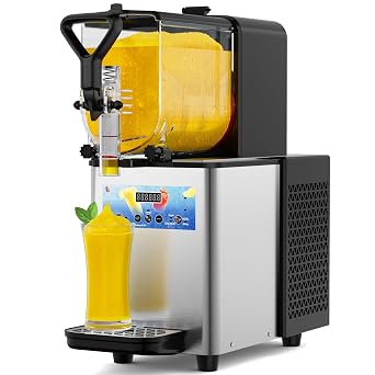 Margarita Machine, Professional Slushy Machine with LED Light, No Ice Needed, 3L 110V Slushie Maker with Auto Clean, Margarita Slush Slushy Machine for Home Commercial Use