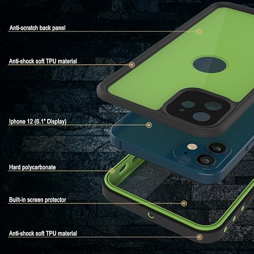 Miniatura 4 de Punkcase Funda impermeable diseñada para iPhone 12 serie StudStar ajuste delgado certificado IP68 resistente a los golpes a prueba de suciedad a