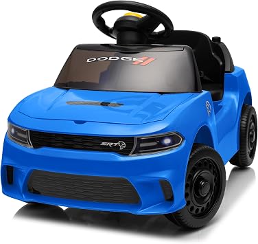 Licensed Dodge Electric Ride on Car for Toddlers Aged 1-3 w/Music & Horn