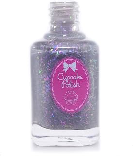 What's Up Doc? - grey rainbow iridescent flakie nail polish by Cupcake Polish