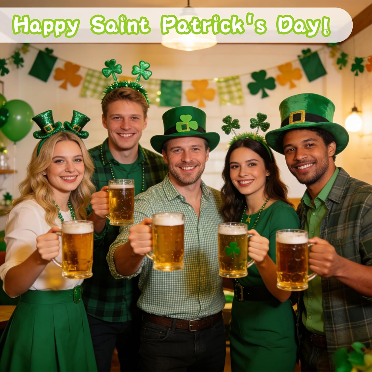 St Patricks Day Stickers, 100Pcs Non-Repeating St. Patrick's Day Stickers, Irish Vinyl Shamrock Sticker Accessories for DIY Craft Water Bottle Laptop Scrapbooking Gifts St. Patrick's Party Decorations