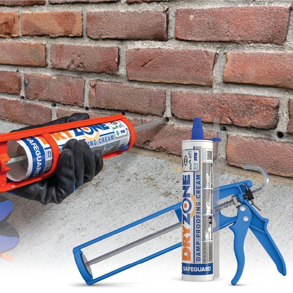Dryzone Horizontalsperre Kit - Injektionscreme gegen feuchte Wände und aufsteigende Feuchtigkeit – Feuchtigkeitssperre fürs Mauerwerk (6 m)