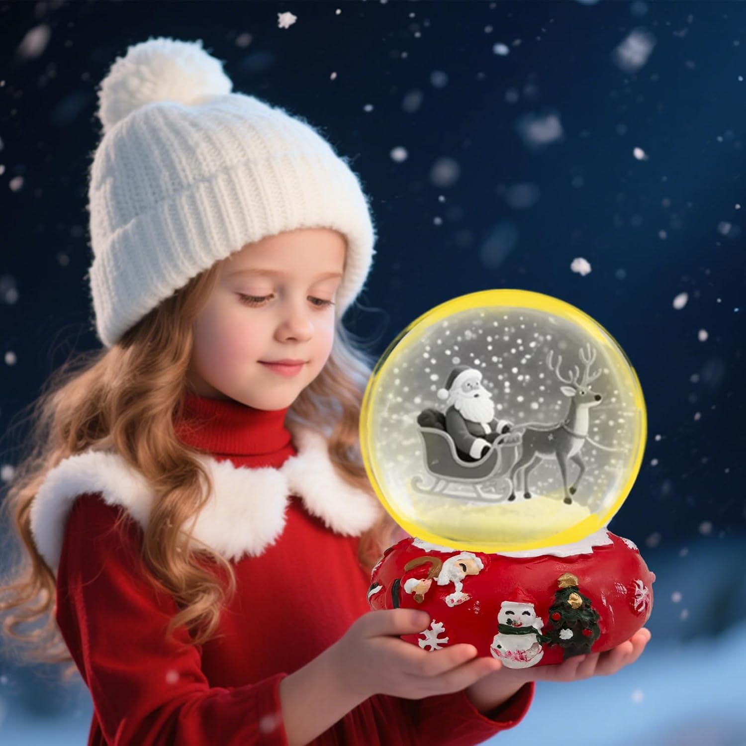 Amazon.com: Custom Christmas Snow Globe with Name Photo Personalized ...