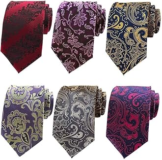 Lot 6 PCS Classic Men's Silk Tie Necktie Woven JACQUARD Neck Ties