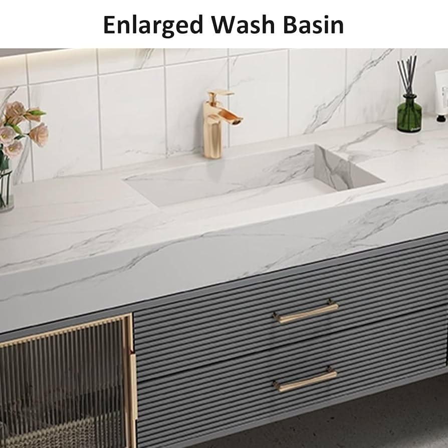 Amazon.com: 80in Double Bathroom Vanity with Sink - Bathroom