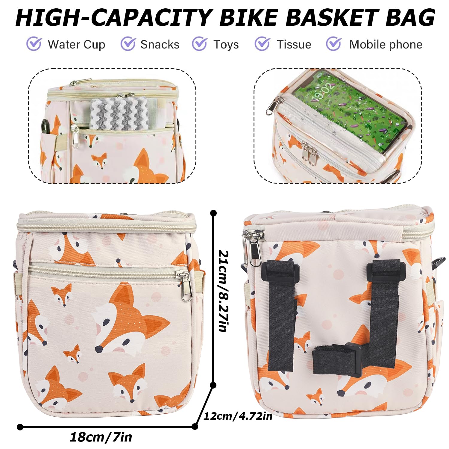 Panier De Vélo pour Enfant, Panier De Vélo Étanche pour Guidon, Organisateur De Sac De Guidon De Vélos, Convient À La Plupart des Vélos, Tricycles, Scooters pour Filles Et Garçons Panier De Vélo pour Enfant, Panier De Vélo Étanche pour Guidon, Organisateur De Sac De Guidon De Vélos, Convient À La Plupart des Vélos, Tricycles, Scooters pour Filles Et Garçons