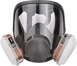 Reusable Full Face Full Face Cover 18 in 1 Gas Cover Organic Vapor Wide Field of View for Painting Hine Polishing Welding and Other Work ion