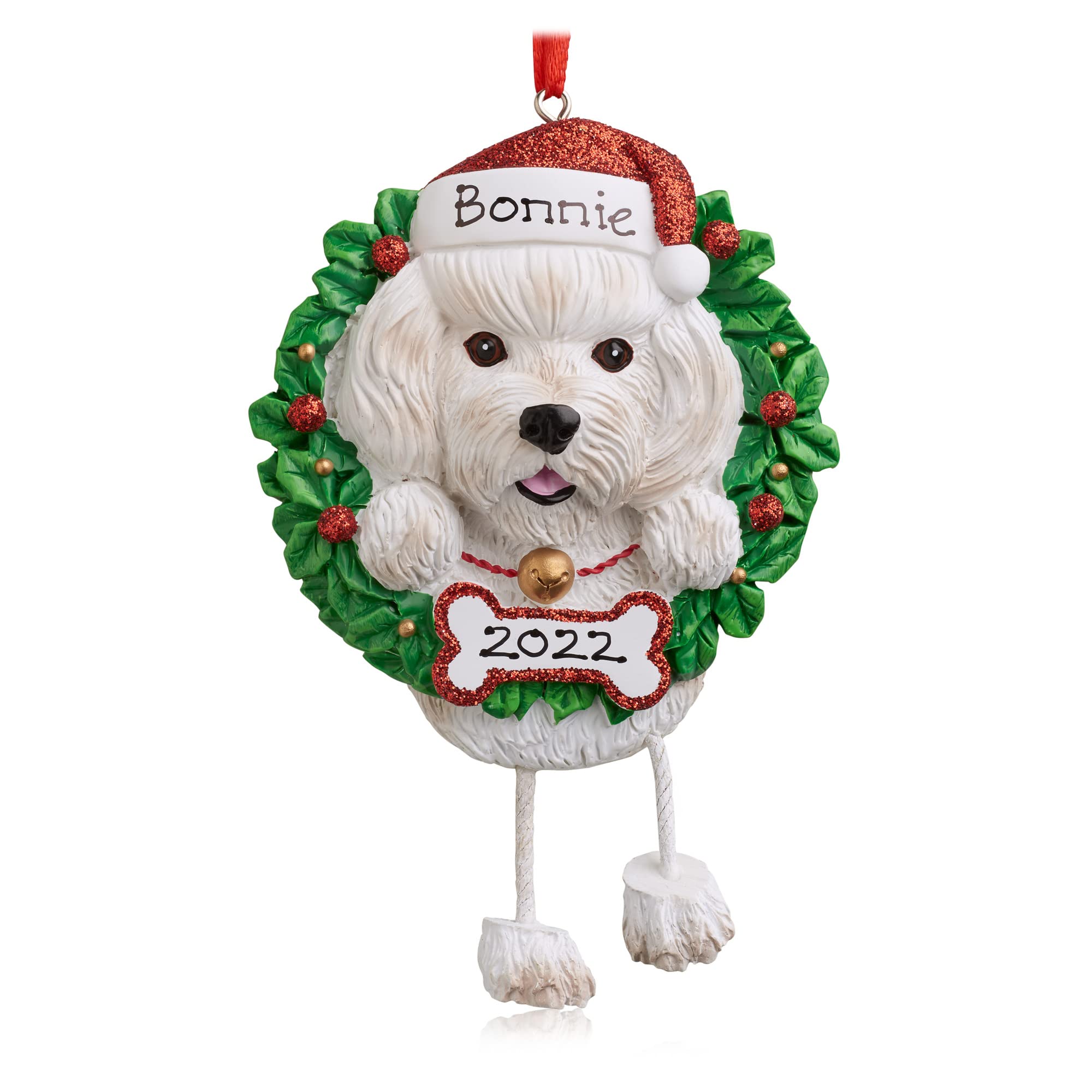 Personalised Bichon Frise Dog Breed Christmas Xmas Tree Bauble Decoration Ornament