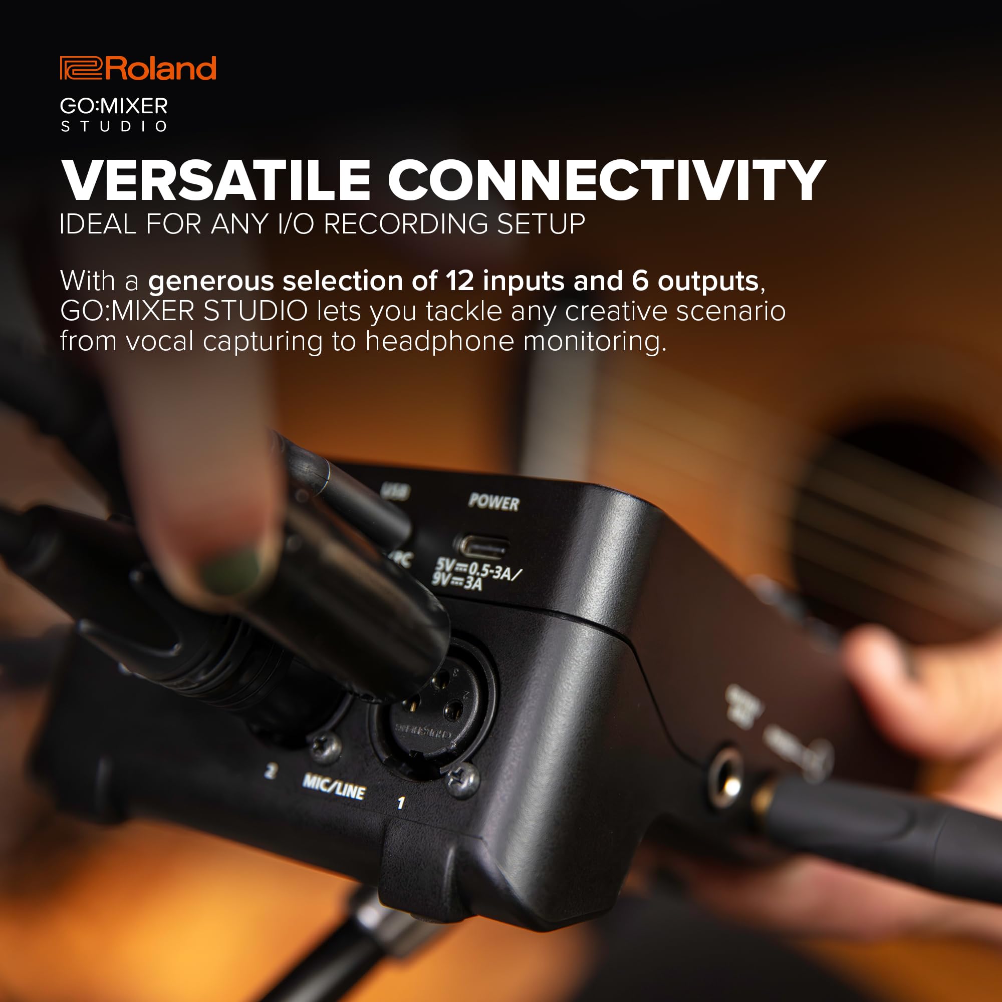 Roland GO:MIXER STUDIO | Mixer multicanale portatile e interfaccia audio | Perfetto per creatori di contenuti e musicisti | Qualità audio di qualità da studio | FX integrato