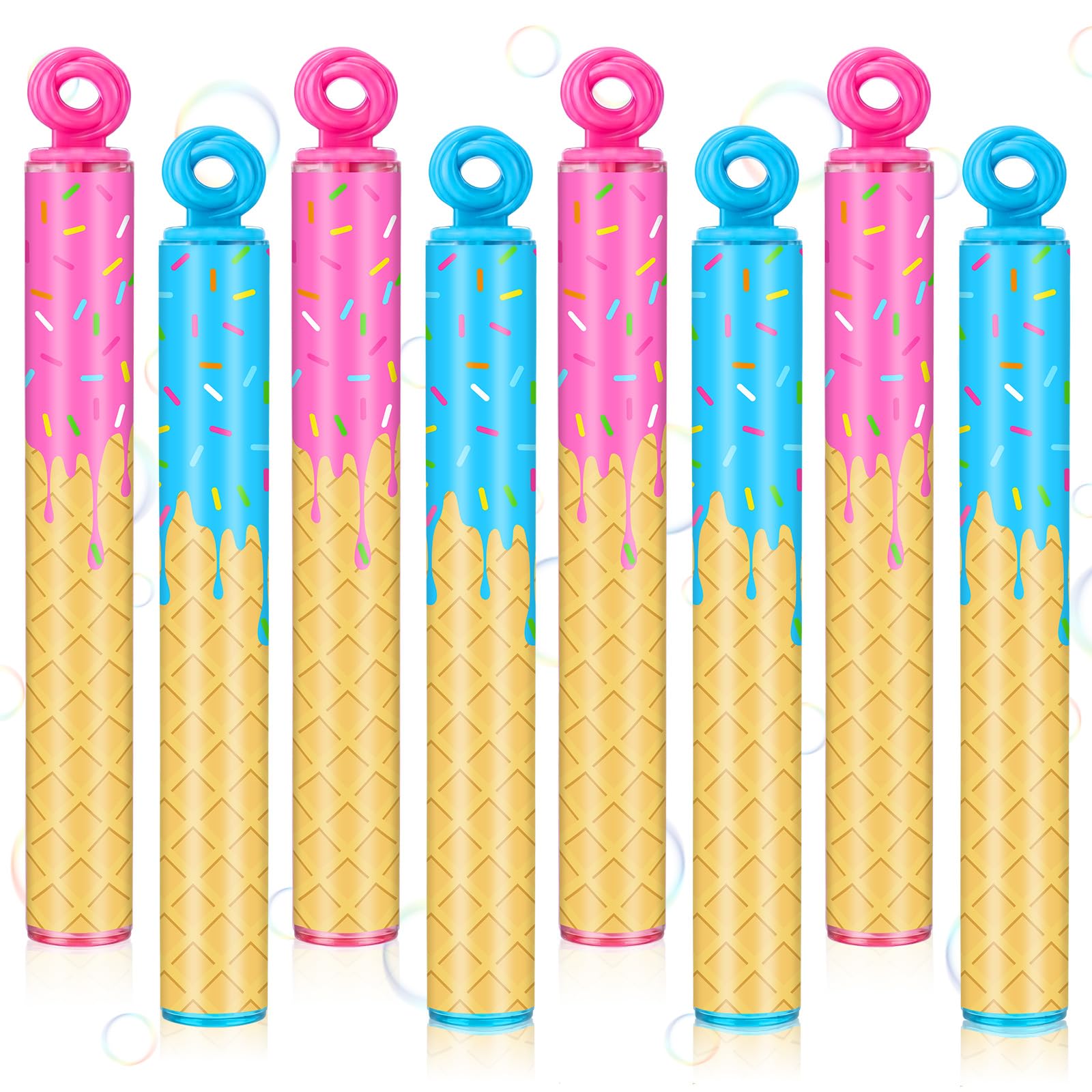 Rotatingpals 32 Pcs Ice Cream Drip Baseball Bubble Wands Ice Cream Party Favors for Adult Summer Activity Birthday Gifts Carnival Goody Bag Stuffers Wedding Supplies