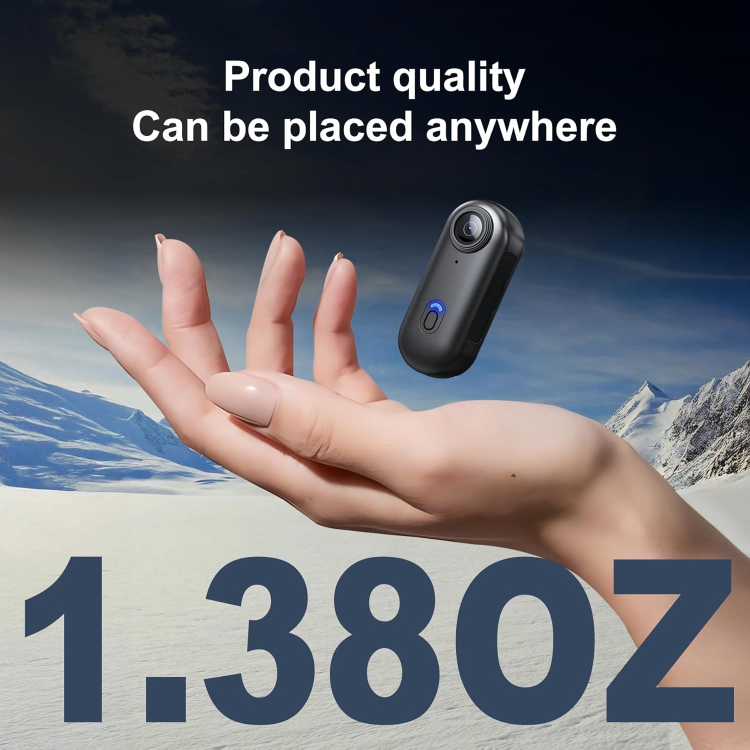 4K Thumb Action Camera | 128G Sports Camera for POV Photoshooting: Waterproof Sports Camera The Size of a Thumb Suitable for Running Cycling Swimming Hiking Adventure Etc (Black)