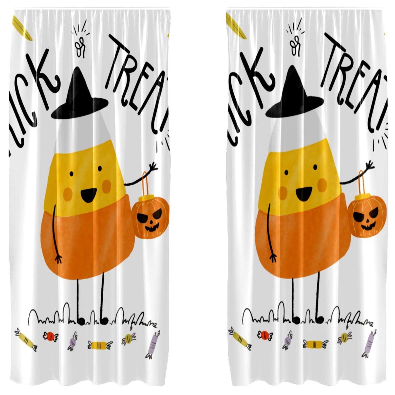 Rideau Halloween passe-tringle pour sublimer les fenêtres de la chambre des enfants