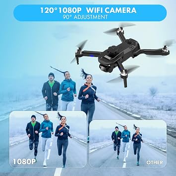 Brushless Drone with Camera for Adults Electric Len, Obstacle Avoidance Drone, Intelligent Follow, Headless Mode, One-button Return/Reset, Gesture Photography, Tap Fly, Auto Hover, Automatic Photography, Foldable Quadcopter for Beginners
