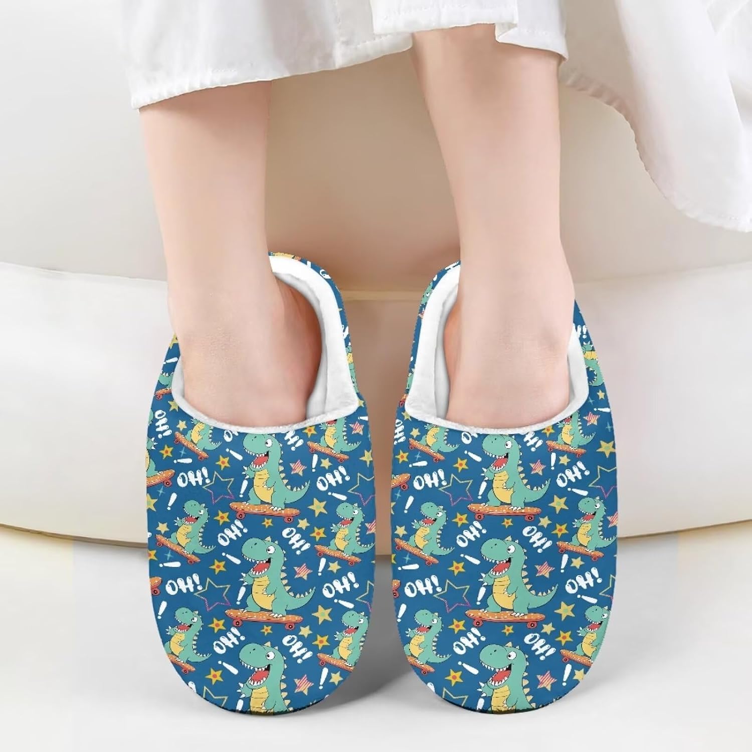 Kids Plush Slippers Girls Boys Bedroom Slippers Anti-slip House Slippers Cozy House Shoes
