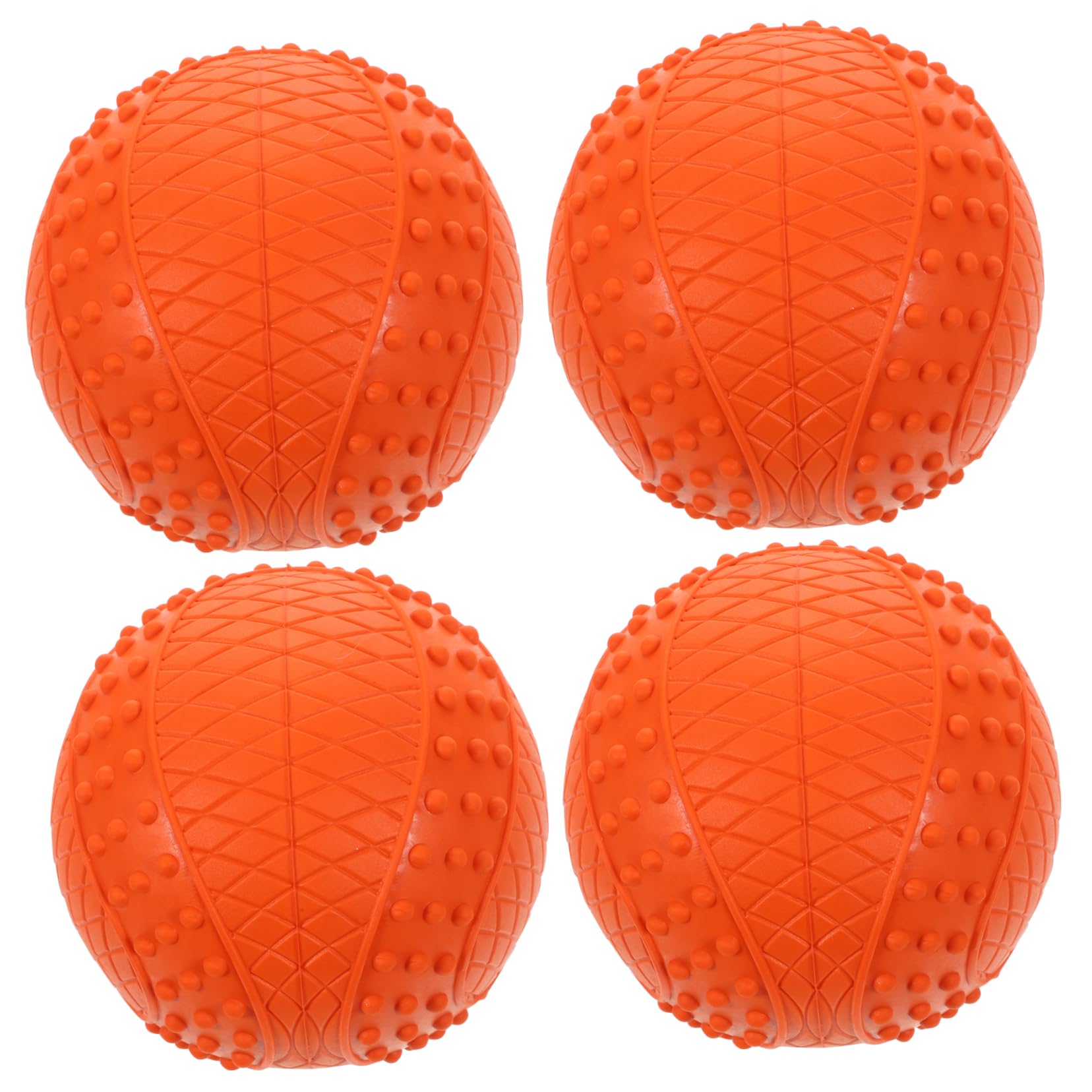 ORFOFE 4stücke Hundeball Spielzeug für Kleine und Mittelgroße Hunde Apportierball aus Robustem Gummimaterial Bissfest und Abriebfest Geeignet für Drinnen und Draußen