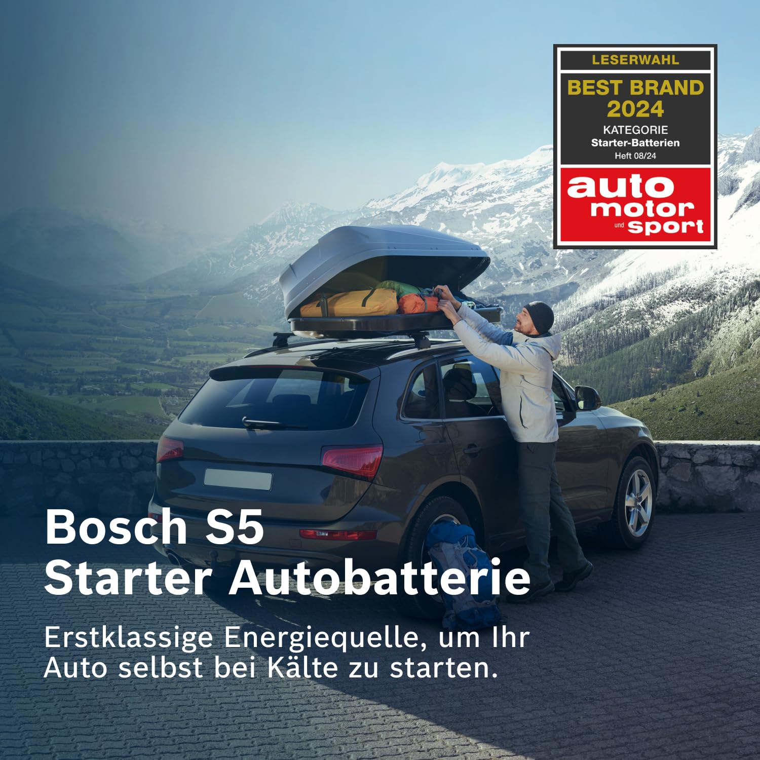 Bosch S5 013 Autobatterie 100 Ah - 830 A - 12 V, Blei-Säure-Batterie für Fahrzeuge ohne Start-Stopp-Automatik - Polarität: links - rechts +, 353 x 175 x 190 mm - für Kfz mit hohem Strombedarf