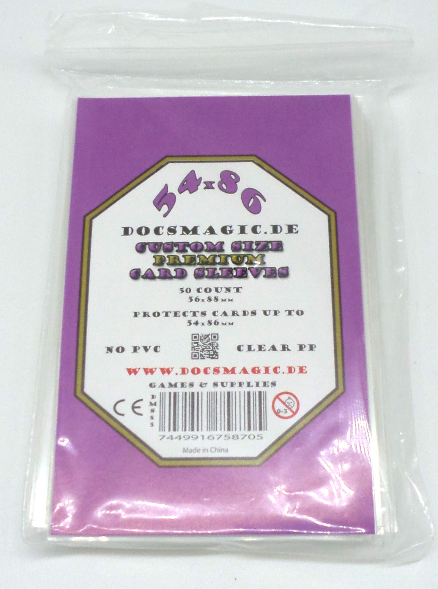 docsmagic.de 3 x 50 Premium Custom Size Board Game Sleeves - 54 x 86-56 x  88
