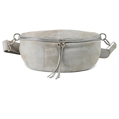 HOBO Hunter Medium Belt Bag Cross Body Handbags Misty Harbor, Cotton/Leather
