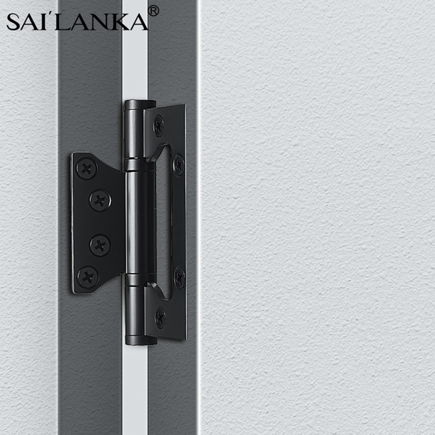EFUTURETIME 4 Pack Black Removable Silent Door Hinge For Interior Wooden Doors With Wooden Frame - View #6